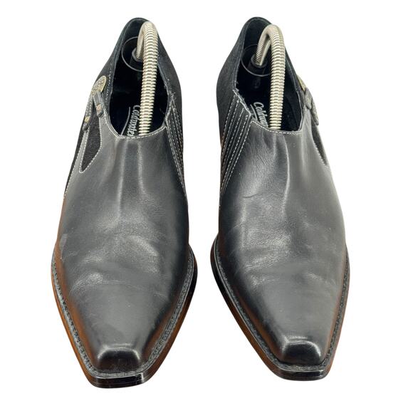 Coldwater Creek Western Black Bootie Leather Suede Point Toe Women's SZ 8 Boots - Picture 3 of 12